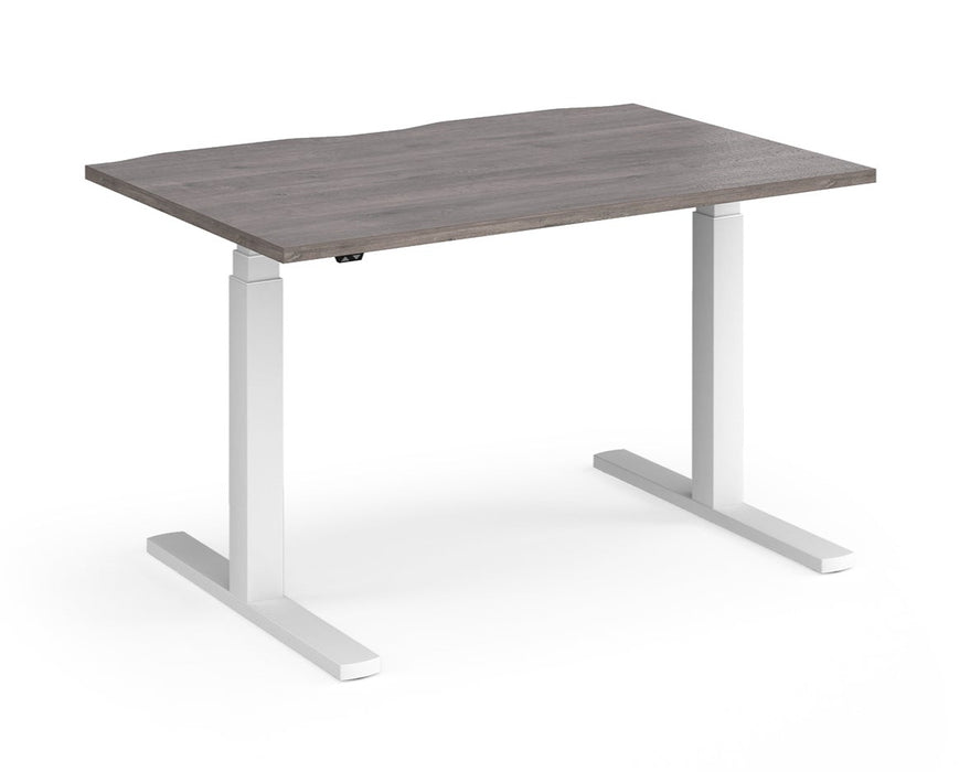 Elev8²Touch - Sit-stand Single Desk - White Frame.