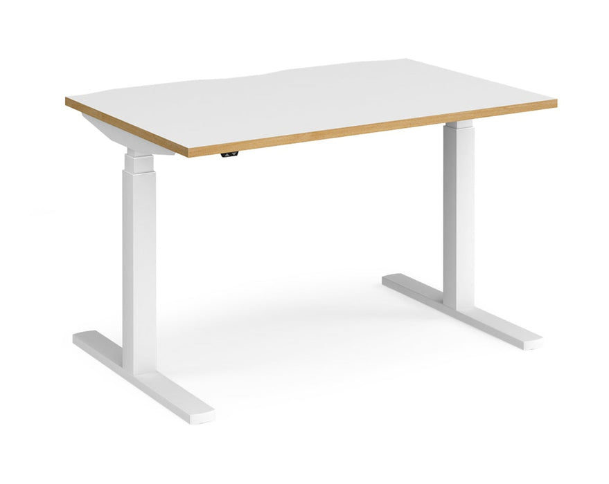 Elev8²Touch - Sit-stand Single Desk - White Frame.