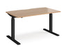 Elev8²Touch - Sit-stand Single Desk - Black Frame.