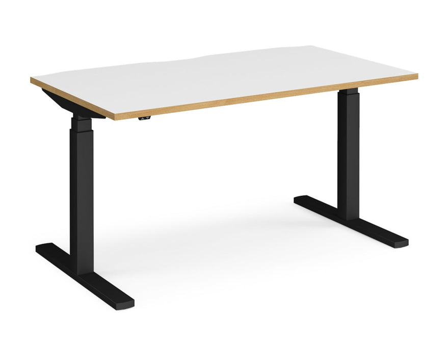 Elev8²Touch - Sit-stand Single Desk - Black Frame.