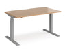 Elev8²Touch - Sit-stand Single Desk - Silver Frame.