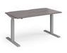 Elev8²Touch - Sit-stand Single Desk - Silver Frame.