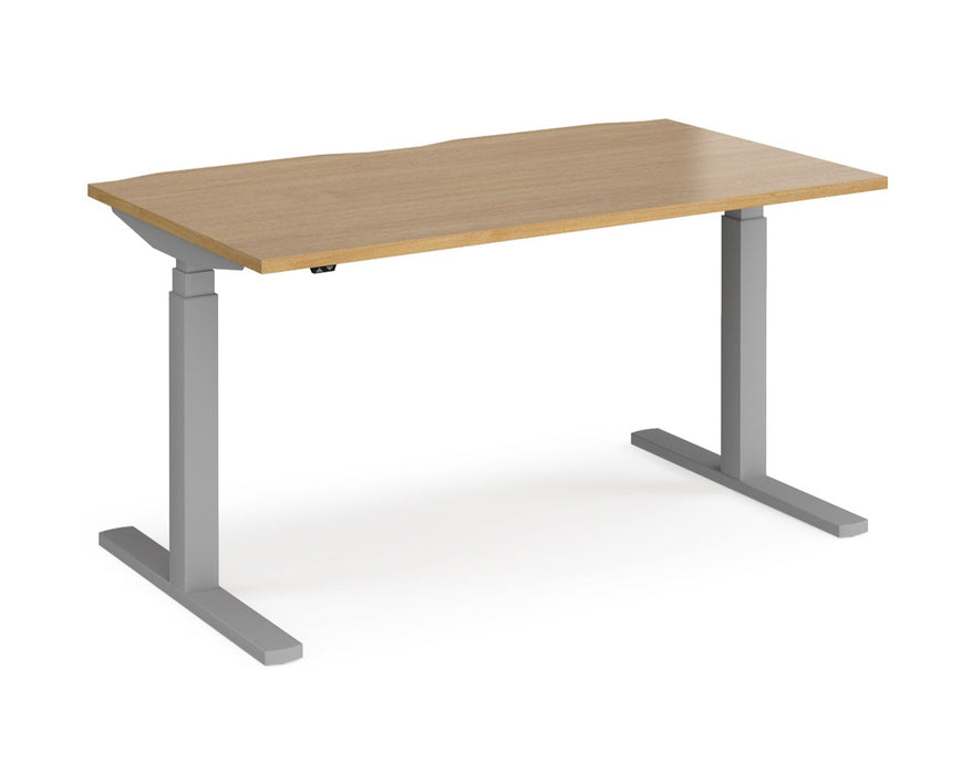 Elev8²Touch - Sit-stand Single Desk - Silver Frame.