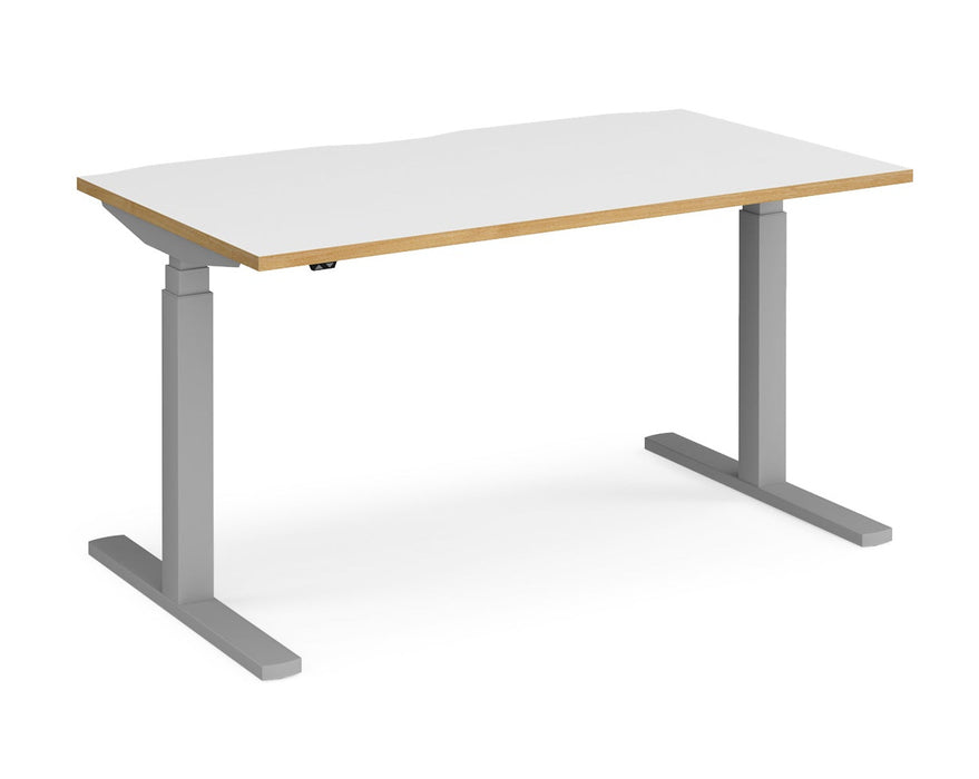 Elev8²Touch - Sit-stand Single Desk - Silver Frame.