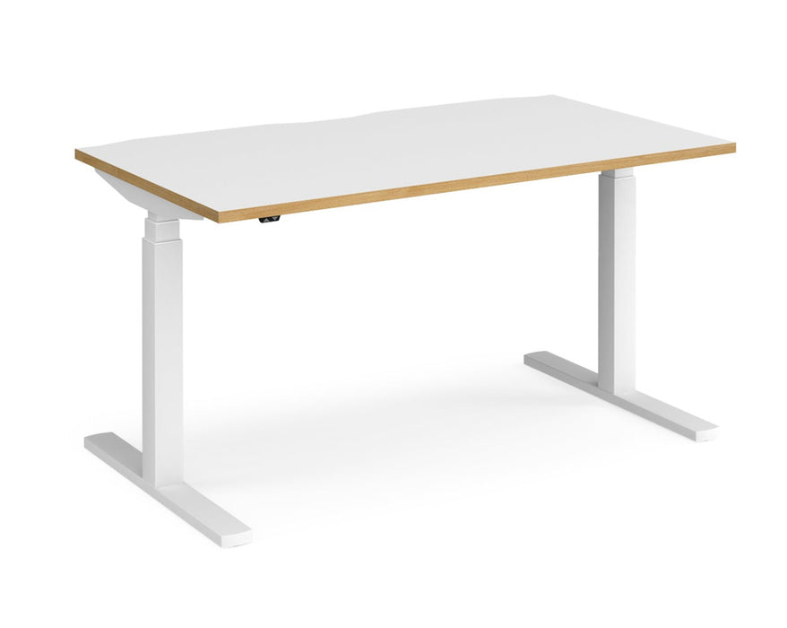 Elev8²Touch - Sit-stand Single Desk - White Frame.