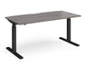 Elev8²Touch - Sit-stand Single Desk - Black Frame.