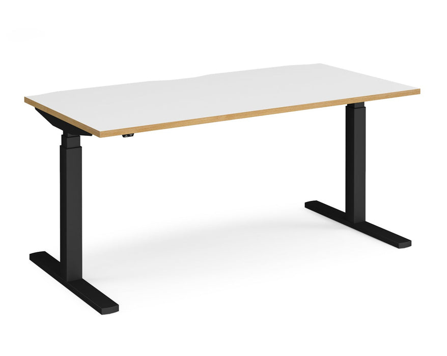 Elev8²Touch - Sit-stand Single Desk - Black Frame.