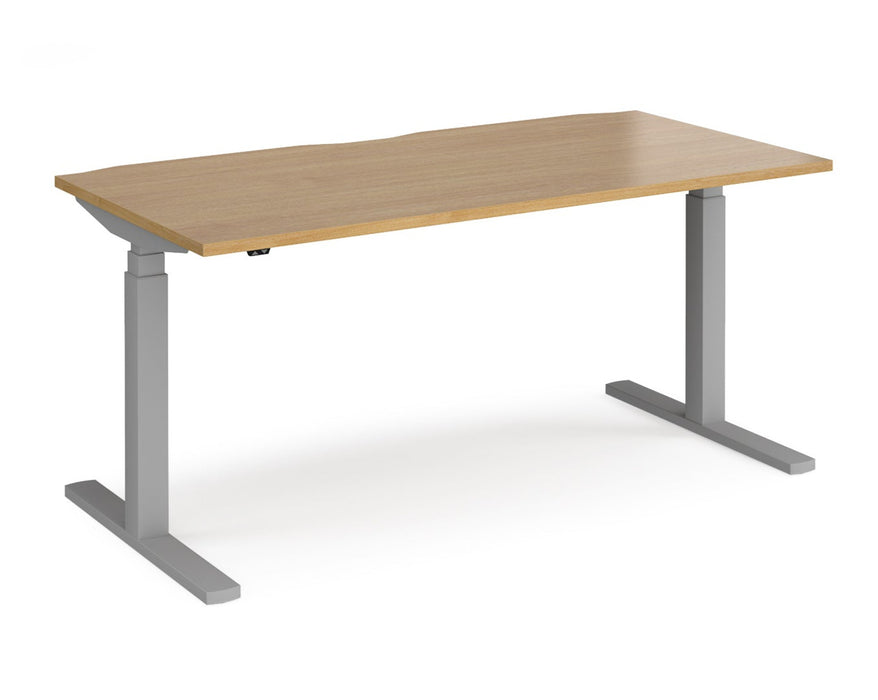 Elev8²Touch - Sit-stand Single Desk - Silver Frame.