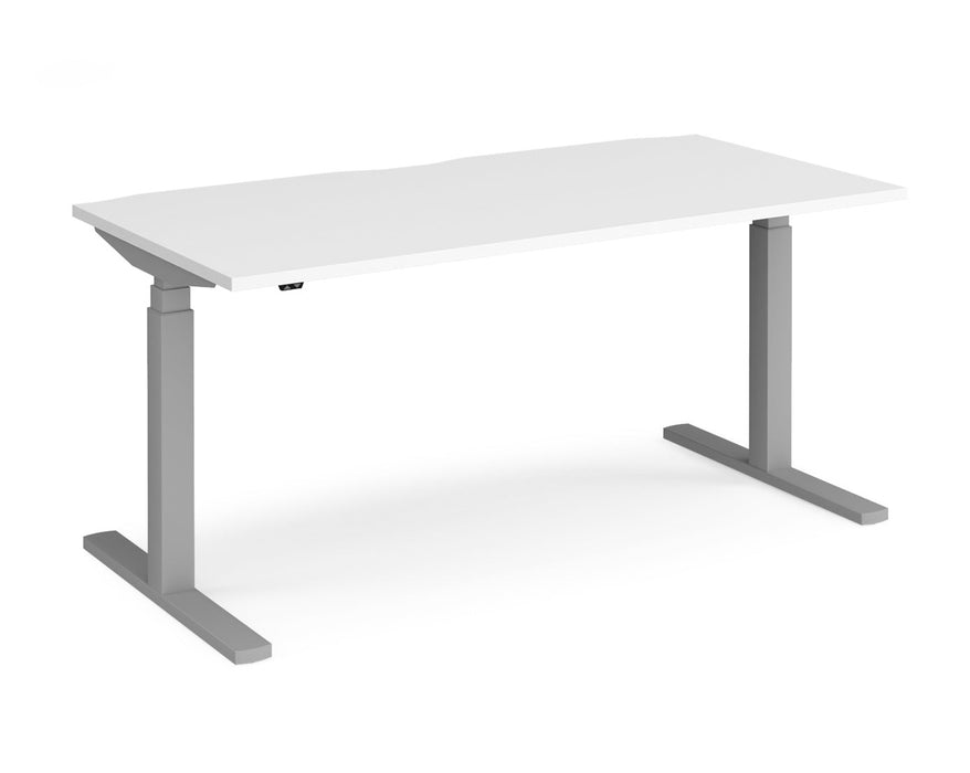 Elev8²Touch - Sit-stand Single Desk - Silver Frame.