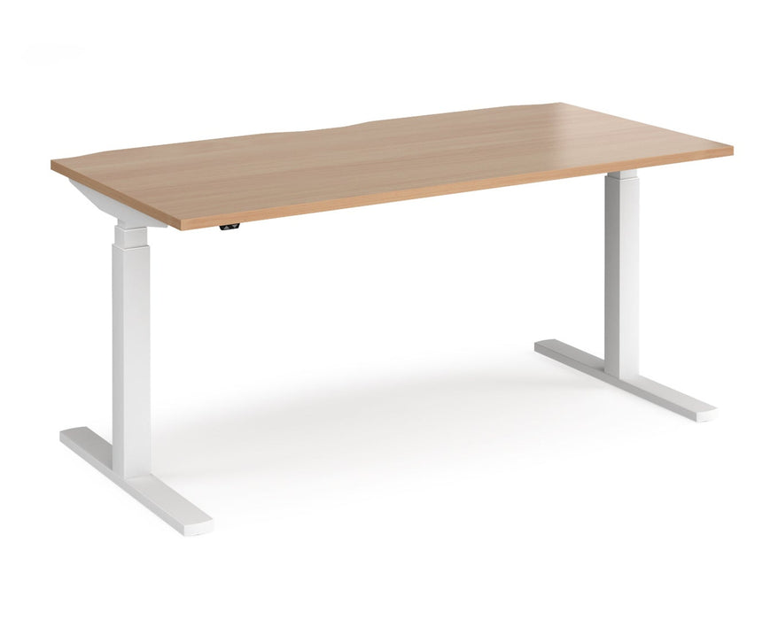 Elev8²Touch - Sit-stand Single Desk - White Frame.