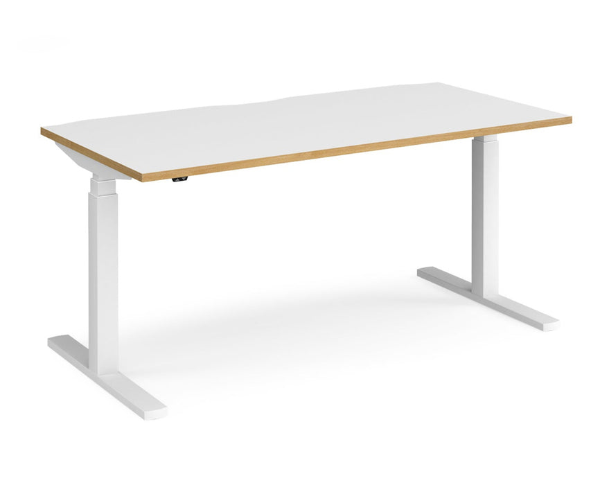 Elev8²Touch - Sit-stand Single Desk - White Frame.