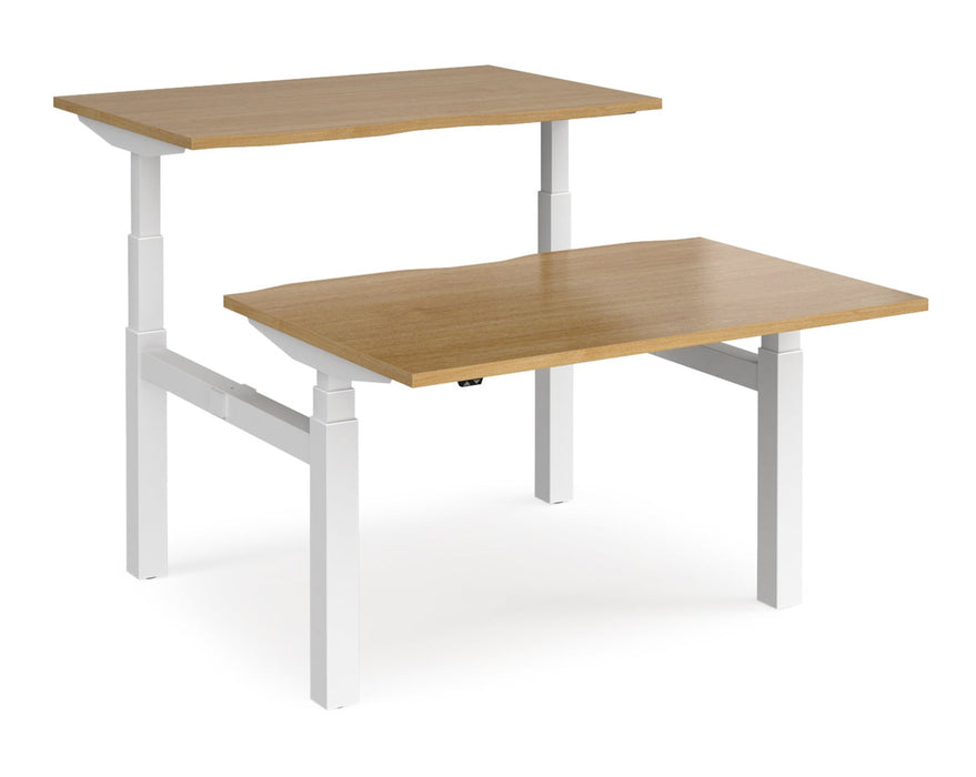 Elev8²Touch - Sit-stand Back-to-back Desk - White Frame.