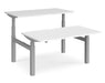 Elev8²Touch - Sit-stand Back-to-back Desk - Silver Frame.