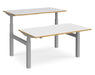 Elev8²Touch - Sit-stand Back-to-back Desk - Silver Frame.