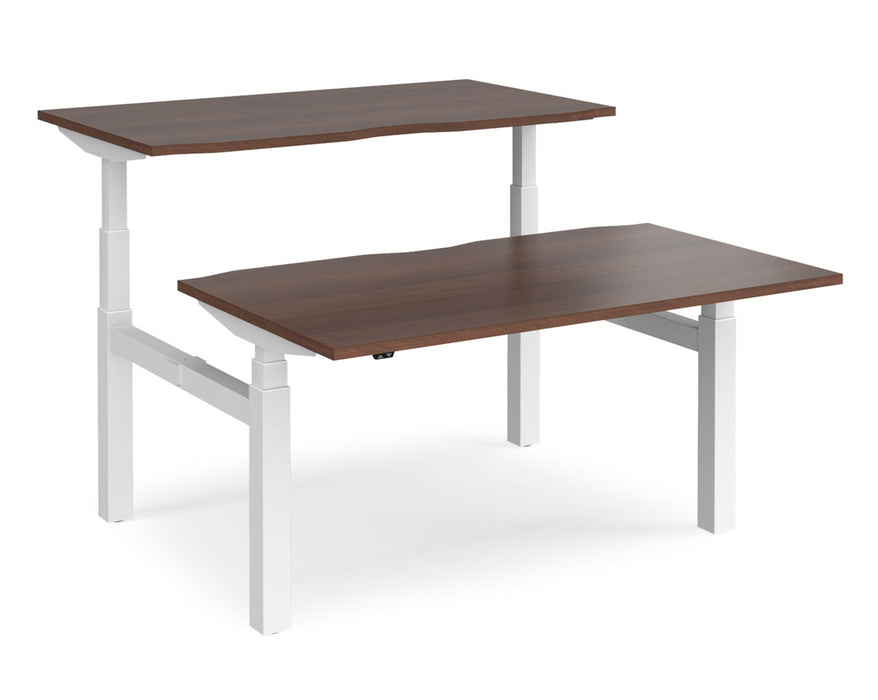 Elev8²Touch - Sit-stand Back-to-back Desk - White Frame.