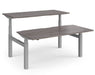 Elev8²Touch - Sit-stand Back-to-back Desk - Silver Frame.