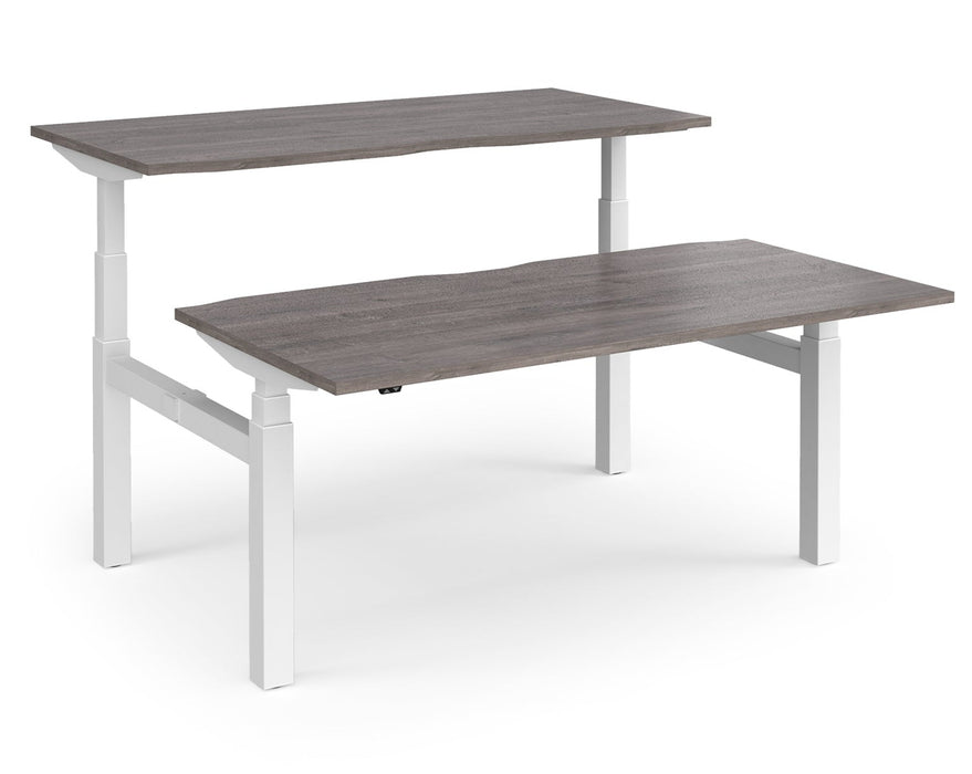 Elev8²Touch - Sit-stand Back-to-back Desk - White Frame.