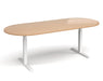 Elev8²Touch - Radial End Boardroom Table - White Frame.