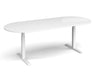 Elev8²Touch - Radial End Boardroom Table - White Frame.