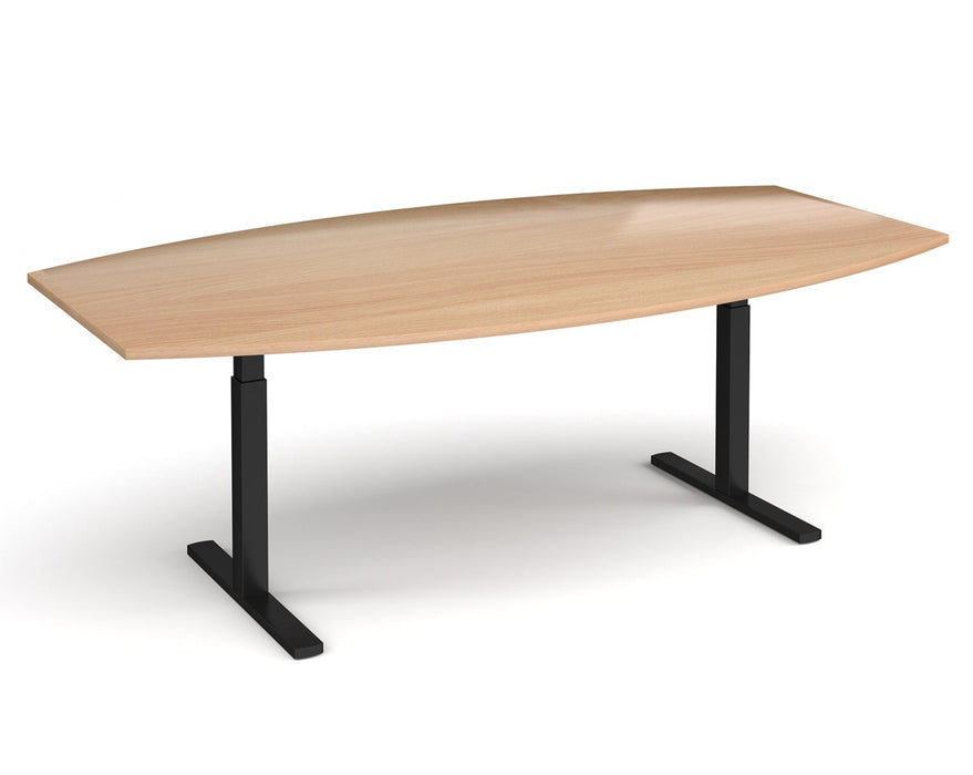 Elev8²Touch - Radial Boardroom Table - Black Frame.