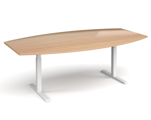 Elev8²Touch - Radial Boardroom Table - White Frame.