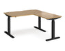 Elev8²Touch - Sit-Stand Return Desk - Black Frame.