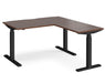 Elev8²Touch - Sit-Stand Return Desk - Black Frame.