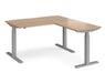 Elev8²Touch - Sit-Stand Return Desk - Silver Frame.