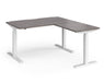 Elev8²Touch - Sit-Stand Return Desk - White Frame.