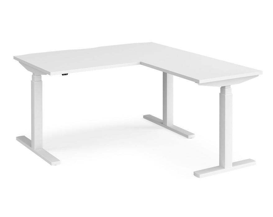 Elev8²Touch - Sit-Stand Return Desk - White Frame.