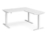 Elev8²Touch - Sit-Stand Return Desk - White Frame.