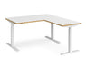 Elev8²Touch - Sit-Stand Return Desk - White Frame.