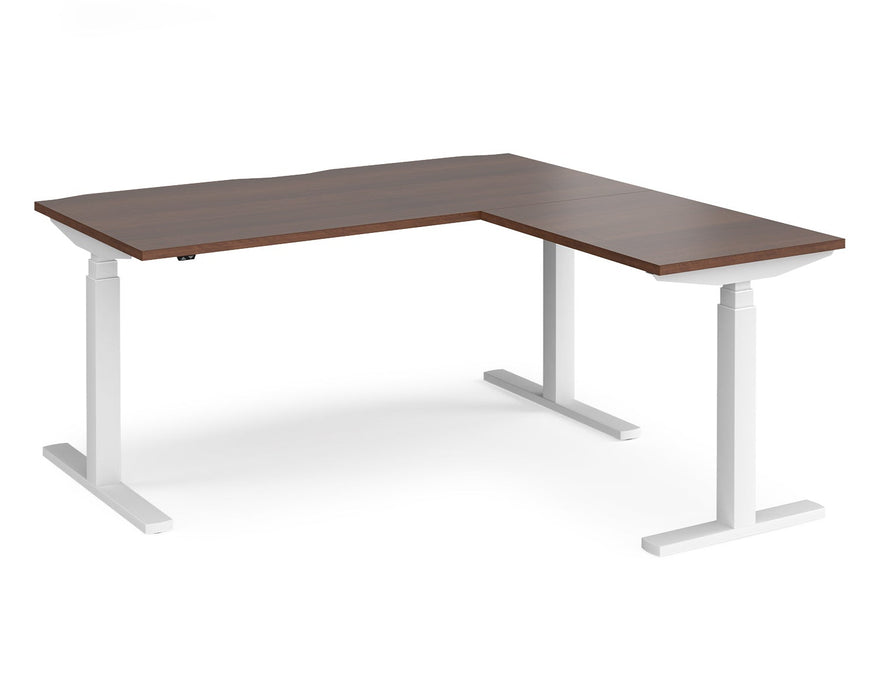 Elev8²Touch - Sit-Stand Return Desk - White Frame.