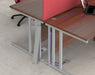 Maestro 25 - Straight Desk - Silver Cable Managed Leg Frame.