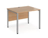 Maestro 25 -  Straight Desk 800mm Depth - Bench Leg Frame in Sliver.