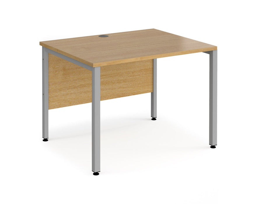 Maestro 25 -  Straight Desk 800mm Depth - Bench Leg Frame in Sliver.