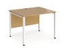 Maestro 25 -  Straight Desk 800mm Depth - Bench Leg Frame in White.