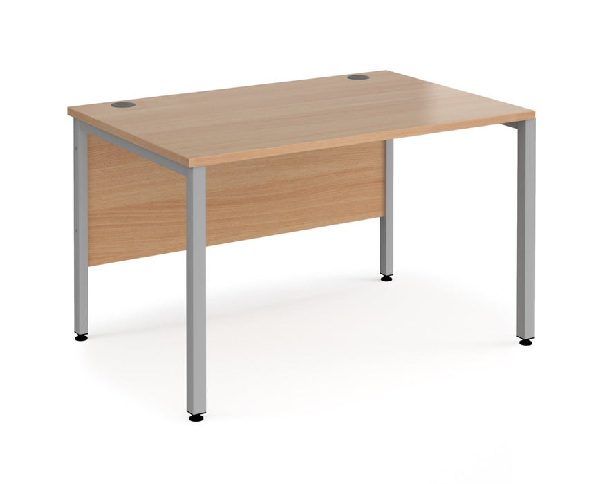 Maestro 25 -  Straight Desk 800mm Depth - Bench Leg Frame in Sliver.