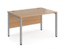 Maestro 25 -  Straight Desk 800mm Depth - Bench Leg Frame in Sliver.