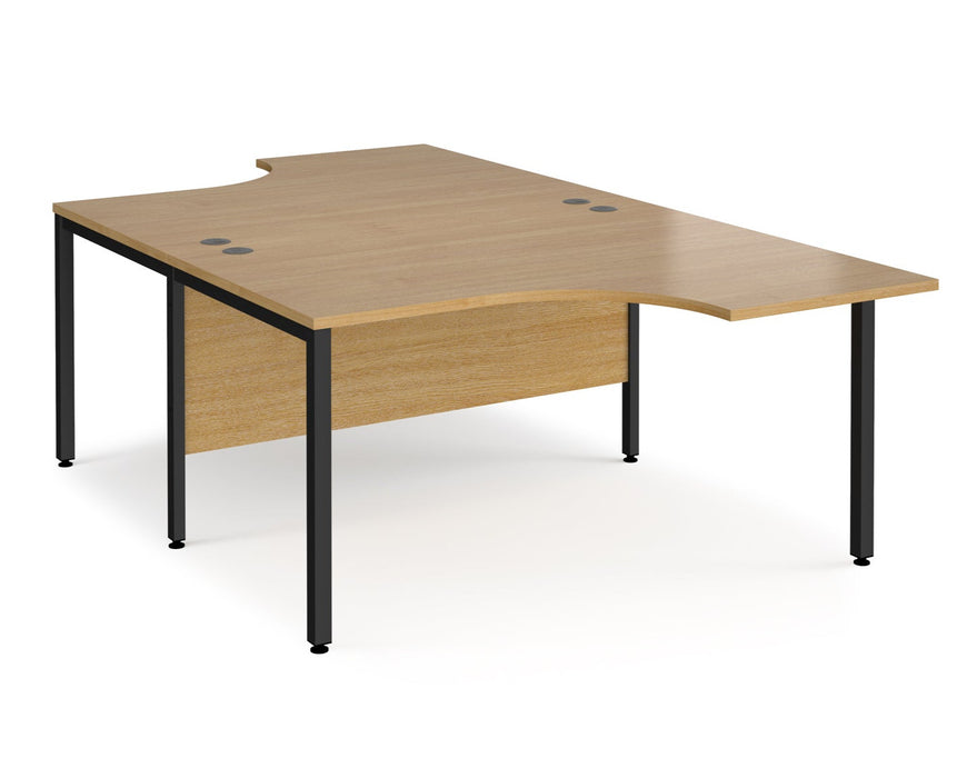 Maestro 25 -  Back to Back Ergonomic Desk - Bench Leg Frame in Black.