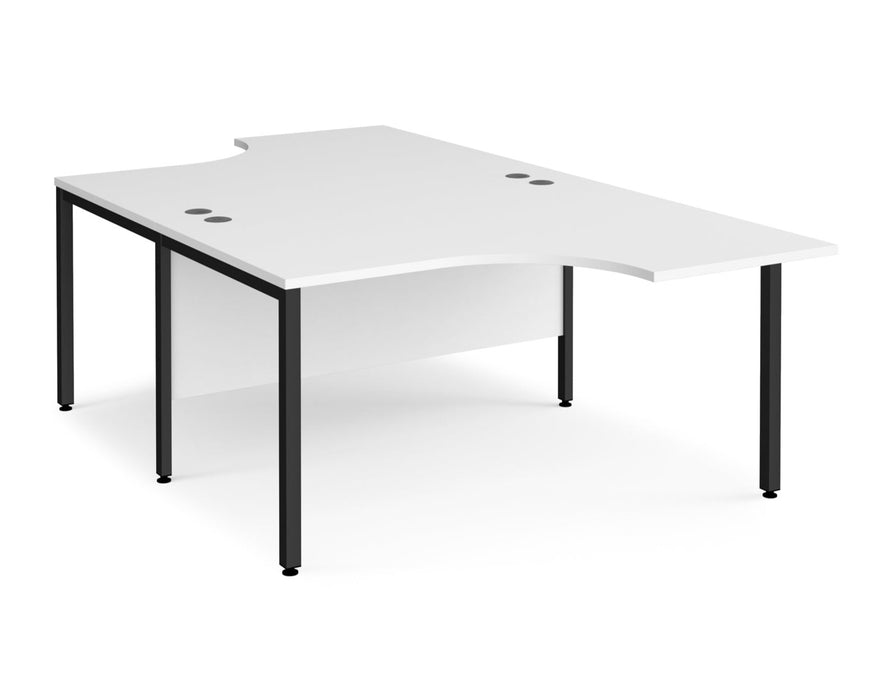 Maestro 25 -  Back to Back Ergonomic Desk - Bench Leg Frame in Black.