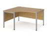 Maestro 25 -  Left Hand Back to Back Ergonomic Desk - Bench Leg Frame in Silver.