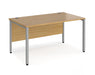 Maestro 25 -  Straight Desk 800mm Depth - Bench Leg Frame in Sliver.