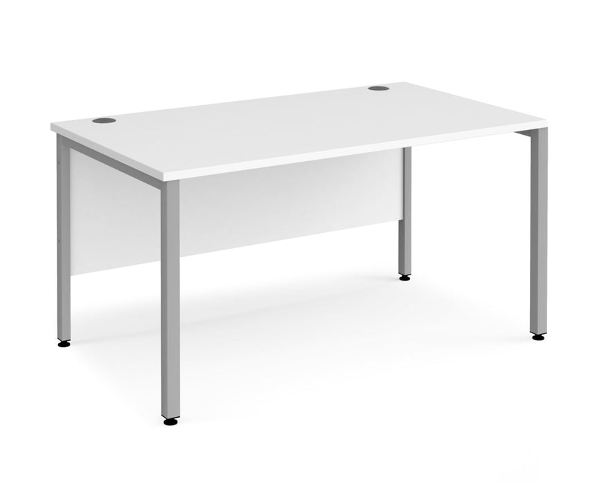 Maestro 25 -  Straight Desk 800mm Depth - Bench Leg Frame in Sliver.