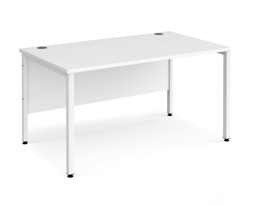 Maestro 25 -  Straight Desk 800mm Depth - Bench Leg Frame in White.