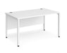 Maestro 25 -  Straight Desk 800mm Depth - Bench Leg Frame in White.