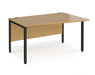 Maestro 25 - Right Hand Wave Desk - Bench Leg Frame in Black.