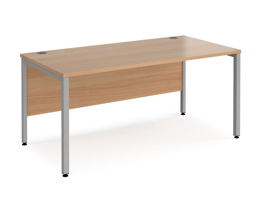 Maestro 25 -  Straight Desk 800mm Depth - Bench Leg Frame in Sliver.