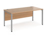 Maestro 25 -  Straight Desk 800mm Depth - Bench Leg Frame in Sliver.