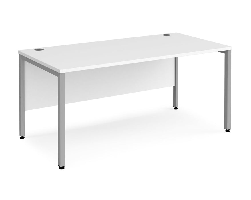 Maestro 25 -  Straight Desk 800mm Depth - Bench Leg Frame in Sliver.